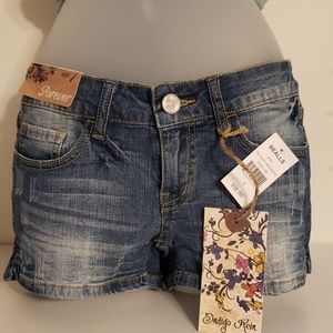 Indigo Rein Light Washed Denim Shorts NWT Size 1